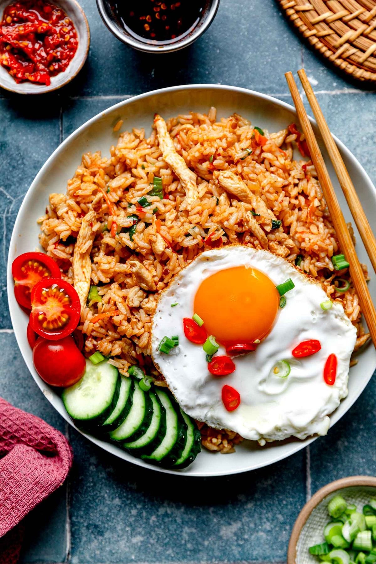 NASI GORENG + CHICKEN RICA-RICA